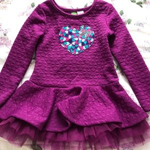 Girls Long Sleeve Purple Dress